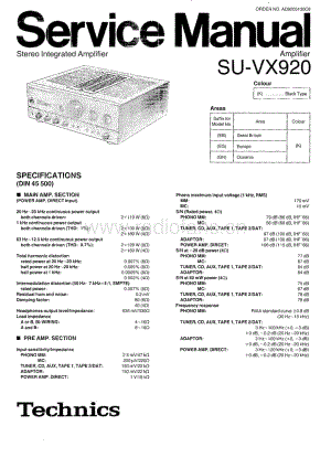 Technics-SUVX-920-Service-Manual电路原理图.pdf