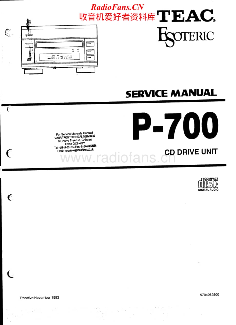 Teac-P-700-Service-Manual电路原理图.pdf_第1页