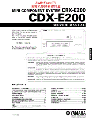 Yamaha-CDXE-200-Service-Manual电路原理图.pdf