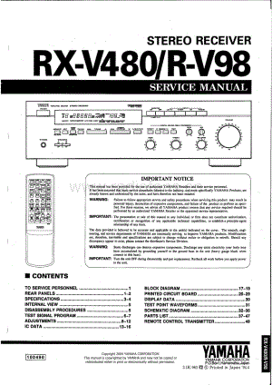 Yamaha-RXV-480-Service-Manual电路原理图.pdf