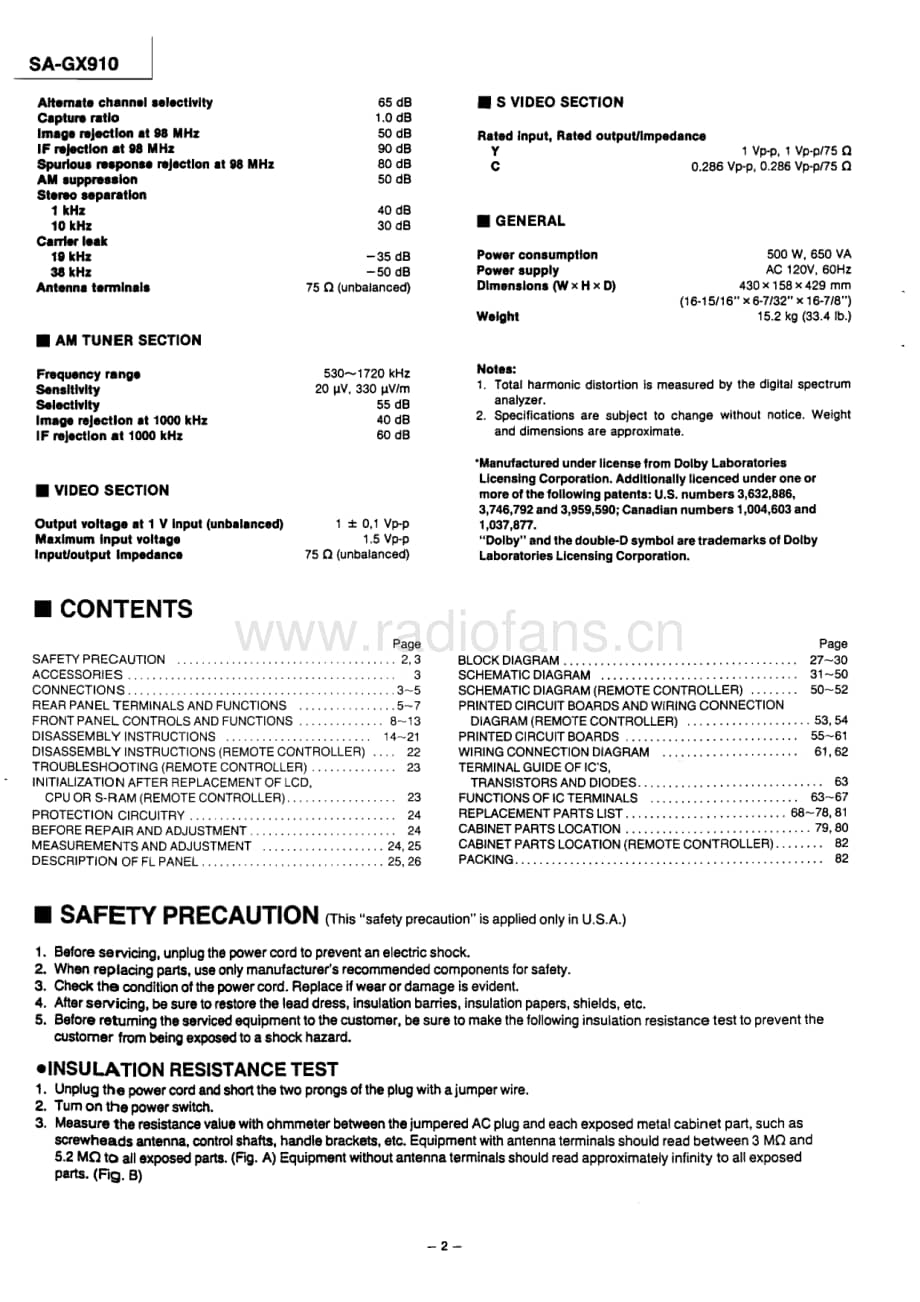 Technics-SAGX-910-Service-Manual电路原理图.pdf_第2页