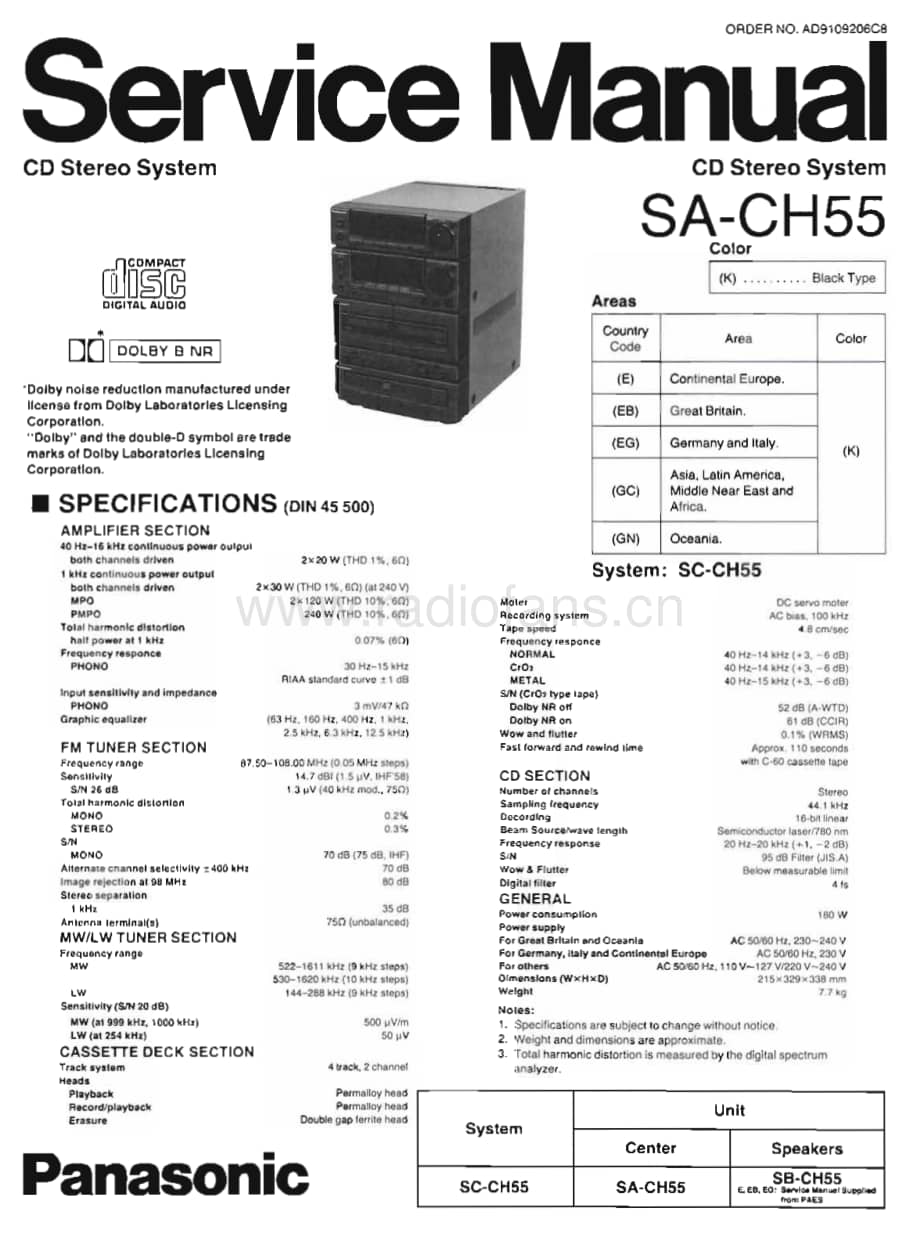 Technics-SACH-55-Service-Manual电路原理图.pdf_第1页