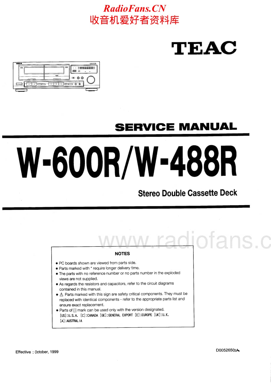 Teac-W-600R-Service-Manual-2电路原理图.pdf_第1页