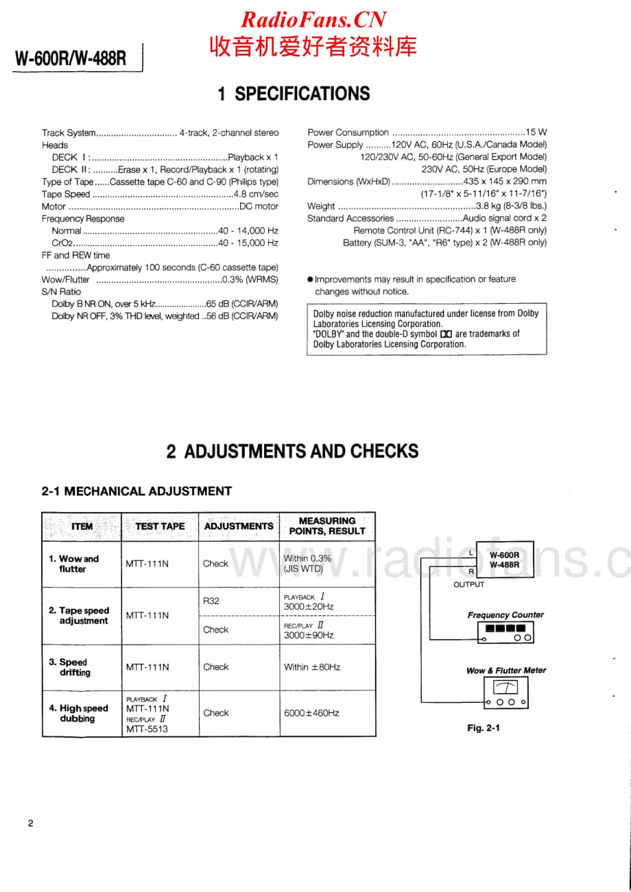 Teac-W-600R-Service-Manual-2电路原理图.pdf_第2页