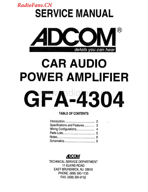 Adcom-GFA4304-cpwr-sm维修电路图 手册.pdf