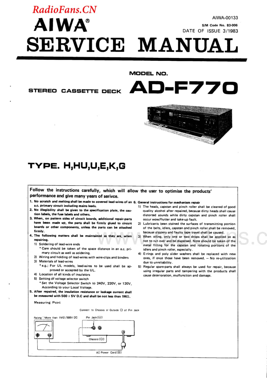 Aiwa-ADF770-tape-sm维修电路图 手册.pdf_第1页