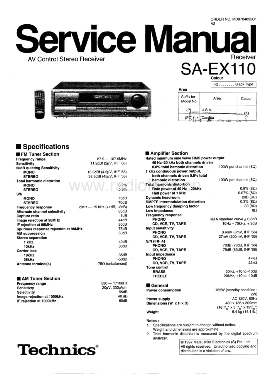 Technics-SAEX-110-Service-Manual电路原理图.pdf_第1页