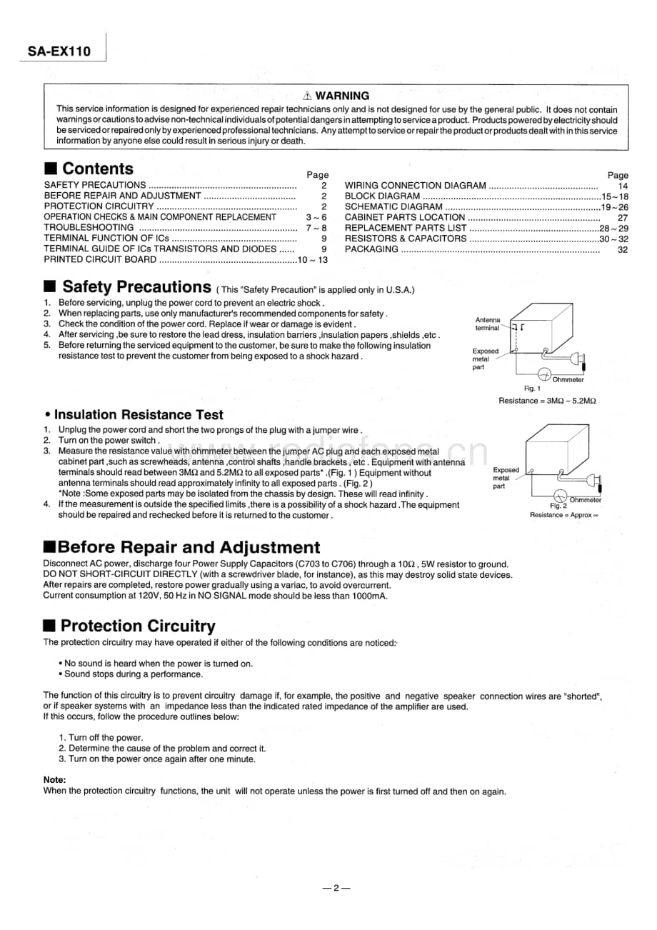 Technics-SAEX-110-Service-Manual电路原理图.pdf_第2页