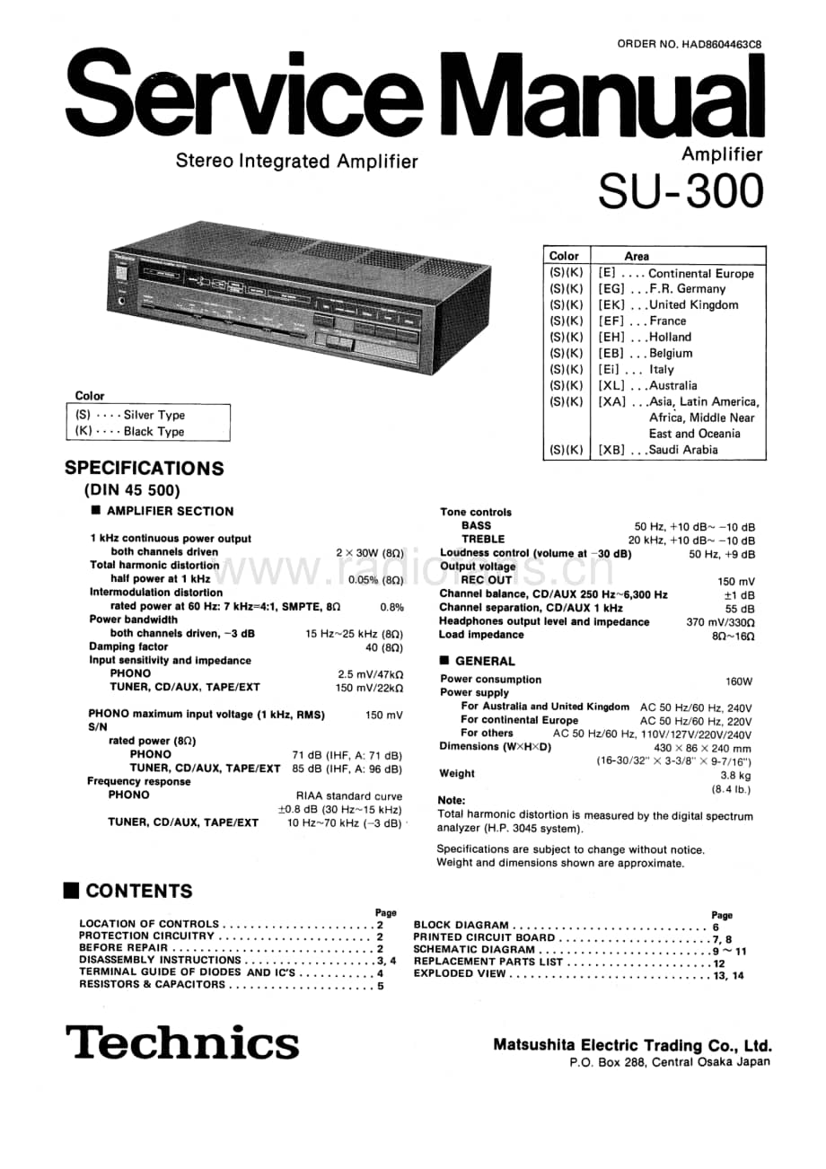 Technics-SU-300-Service-Manual电路原理图.pdf_第1页