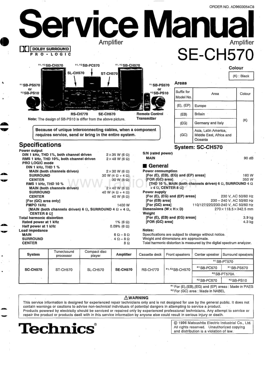 Technics-SECH-570-Service-Manual电路原理图.pdf_第1页
