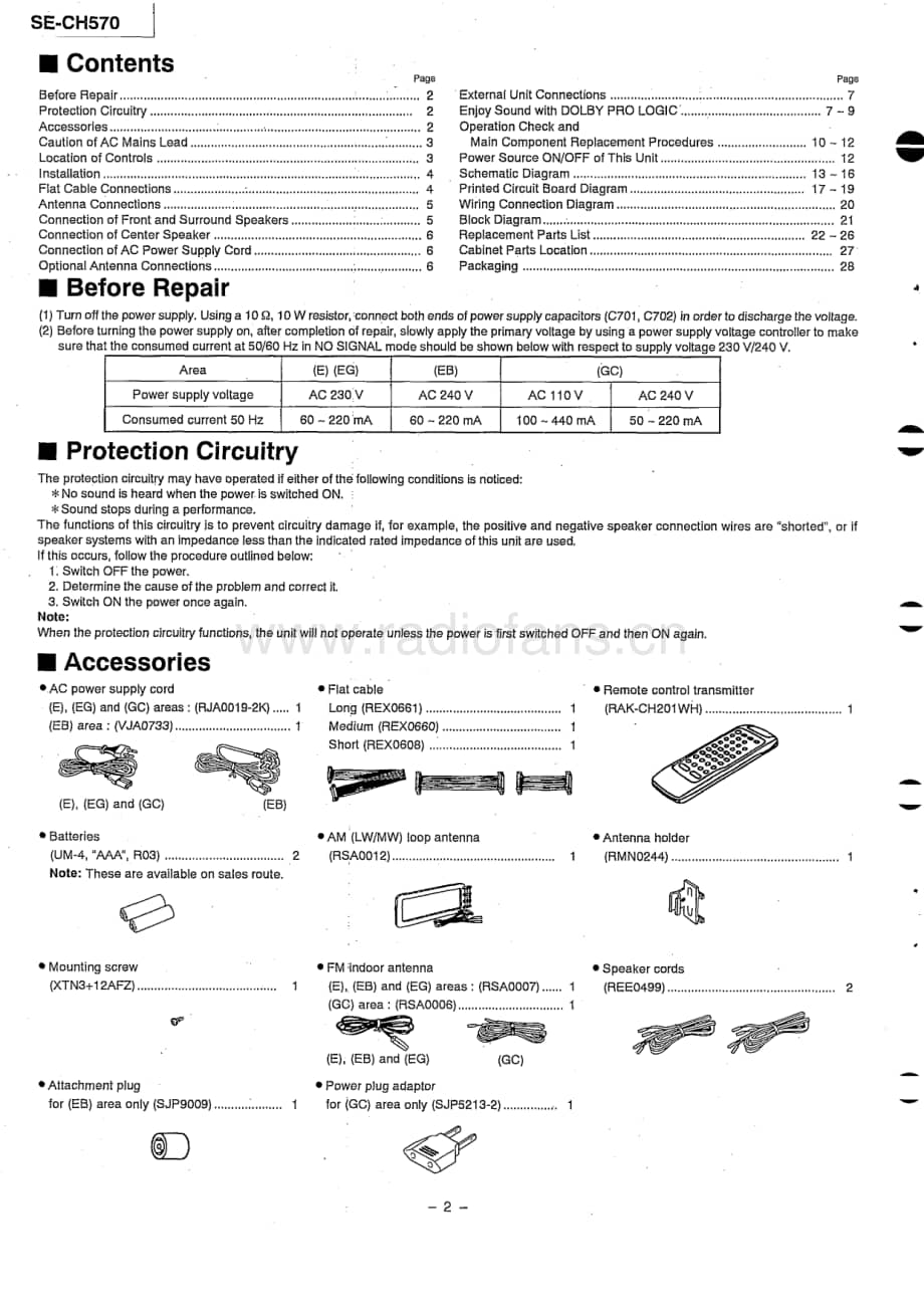 Technics-SECH-570-Service-Manual电路原理图.pdf_第2页