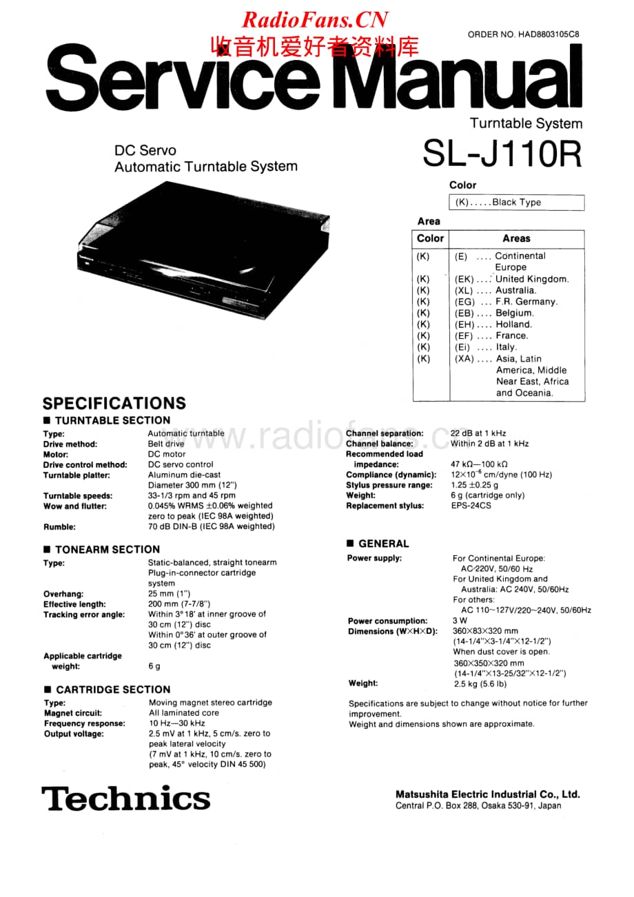 Technics-SLJ-110-R-Service-Manual电路原理图.pdf_第1页
