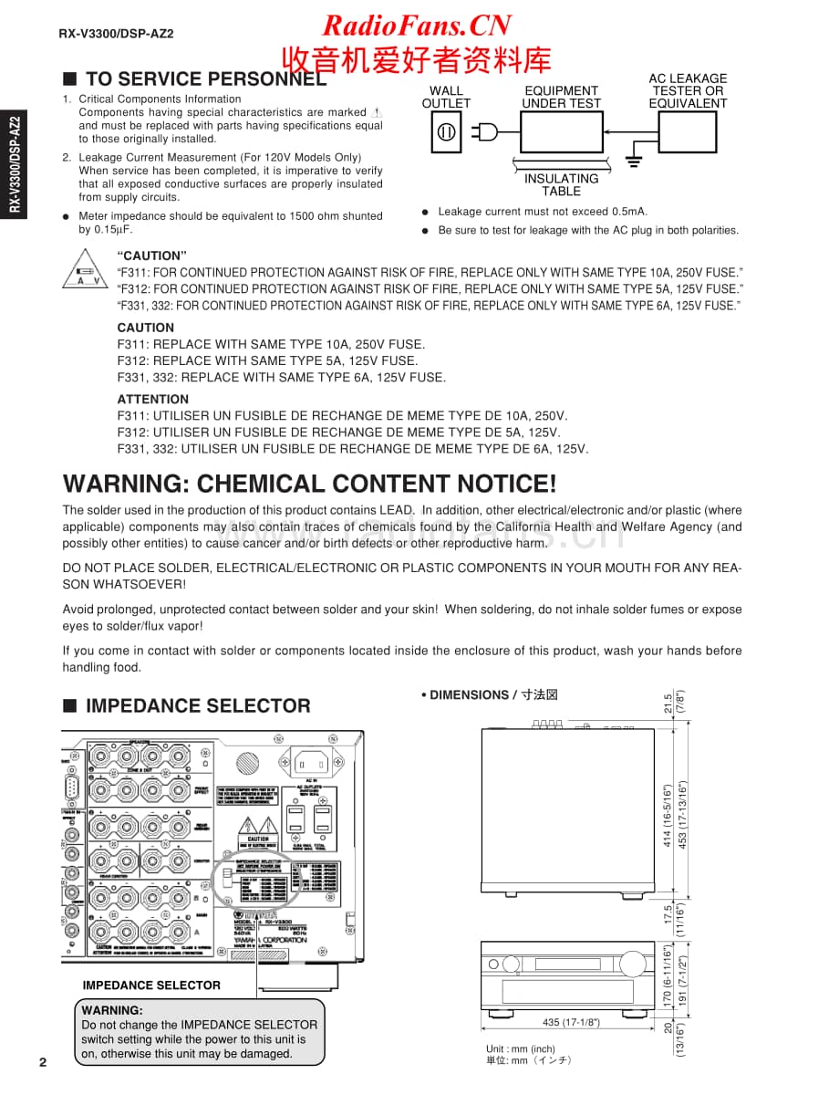 Yamaha-DSPAZ-2-Service-Manual电路原理图.pdf_第2页