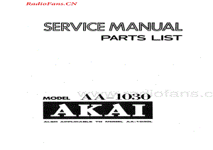 Akai-AA1030L-rec-sm维修电路图 手册.pdf