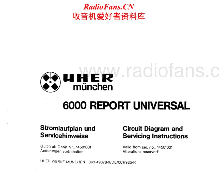 Uher-6000-Report-Service-Manual电路原理图.pdf_第1页