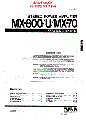 Yamaha-MX-70-Service-Manual电路原理图.pdf