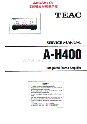 Teac-A-H400-Service-Manual电路原理图.pdf