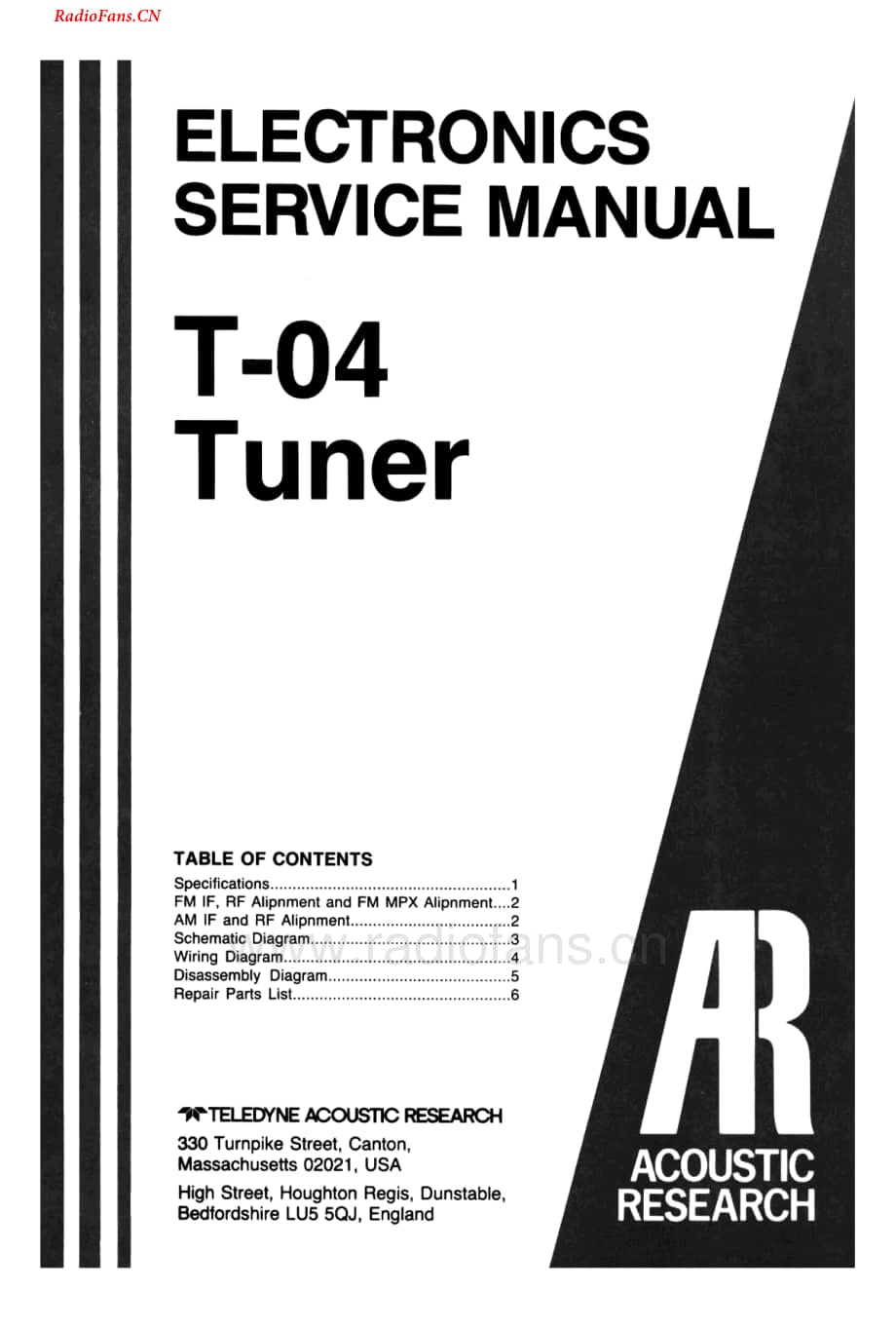 AcousticResearch-T04-tun-sm维修电路图 手册.pdf_第2页