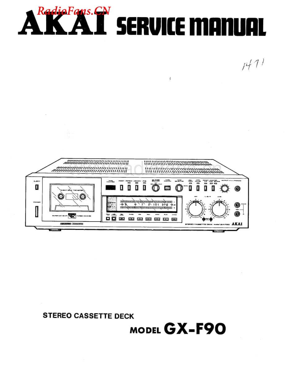 Akai-GXF90-tape-sm维修电路图 手册.pdf_第1页