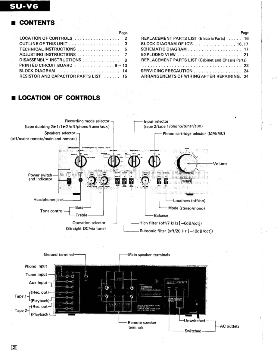 Technics-SUV-6-Service-Manual电路原理图.pdf_第2页