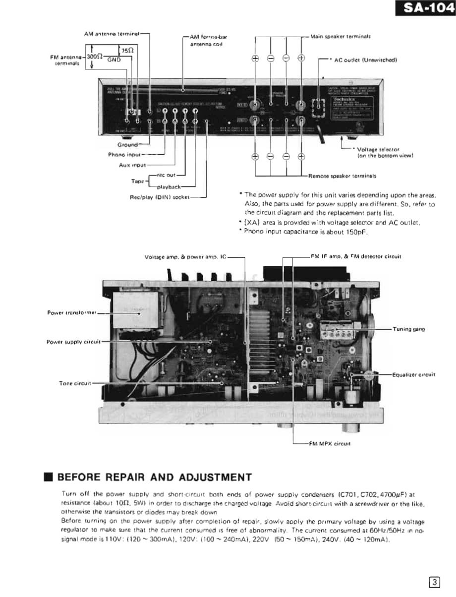 Technics-SA-104-Service-Manual电路原理图.pdf_第3页