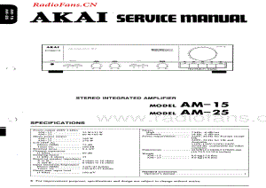 Akai-AM15-int-sm维修电路图 手册.pdf