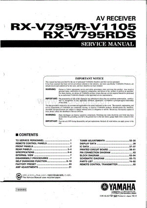 Yamaha-RXV-795-RDS-Service-Manual电路原理图.pdf