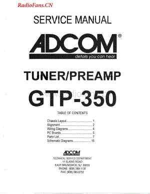 Adcom-GTP350-pre-sm维修电路图 手册.pdf