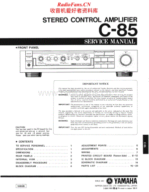 Yamaha-C-85-Service-Manual电路原理图.pdf