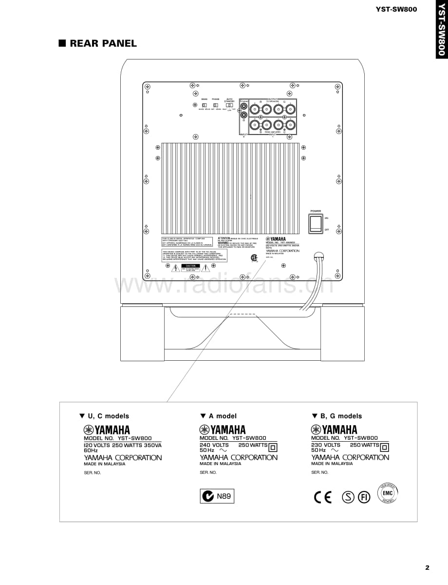 Yamaha-YSTSW-800-Service-Manual电路原理图.pdf_第3页