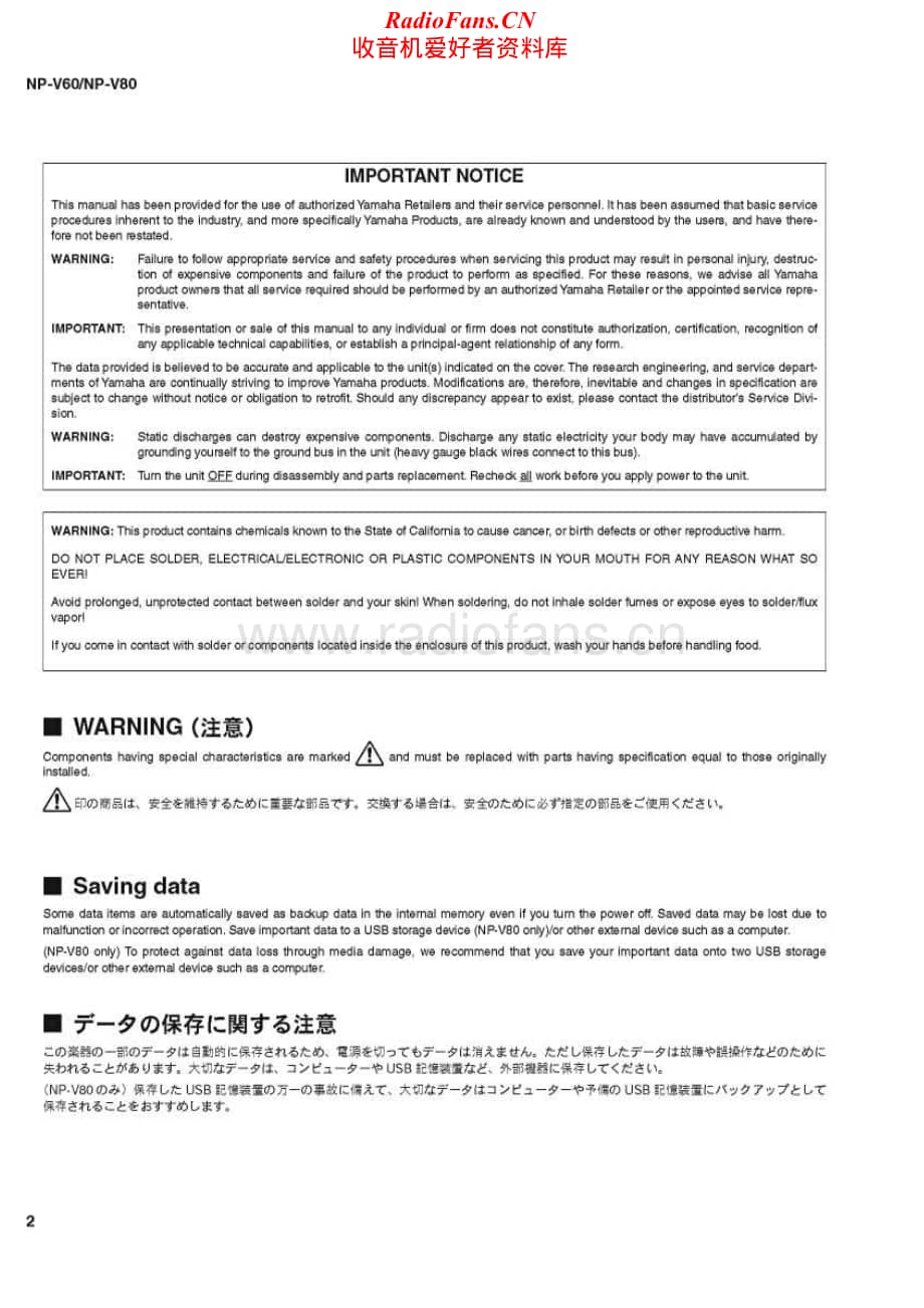 Yamaha-NP-V60-NP-V80-Service-Manual (1)电路原理图.pdf_第2页