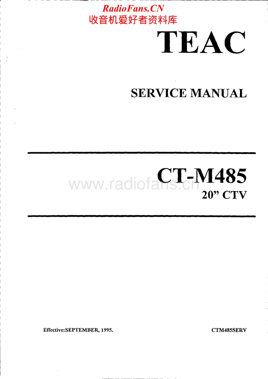 Teac-CT-M485-Service-Manual电路原理图.pdf_第1页