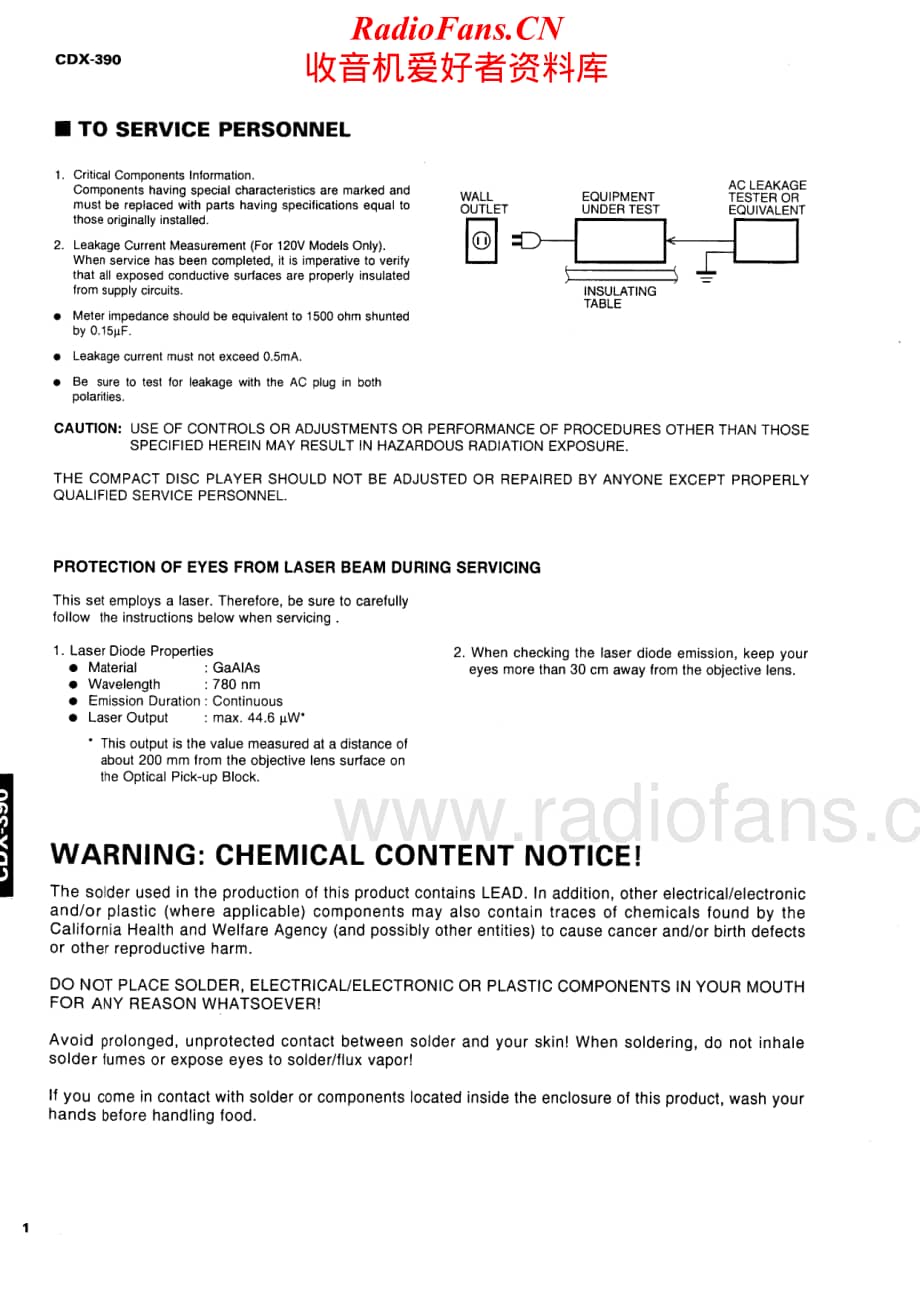 Yamaha-CDX-390-Service-Manual电路原理图.pdf_第2页