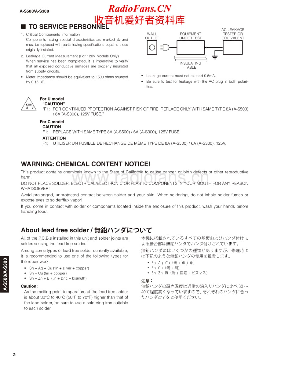 Yamaha-AS-300-Service-Manual电路原理图.pdf_第2页