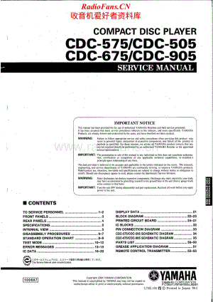 Yamaha-CDC-505-Service-Manual电路原理图.pdf