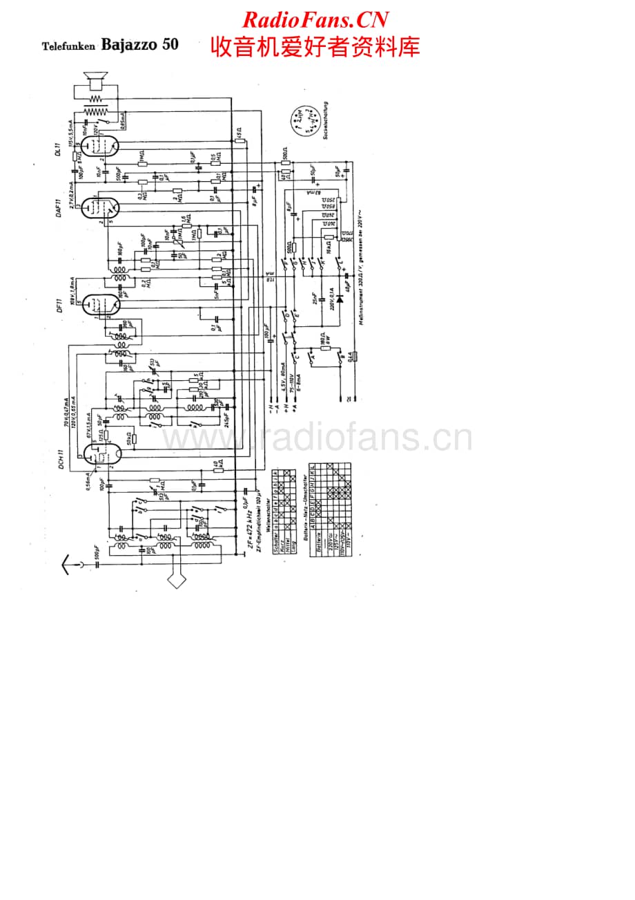 Telefunken-Bajazzo-50-Schematic电路原理图.pdf_第1页