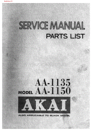 Akai-AA1135-rec-sm维修电路图 手册.pdf