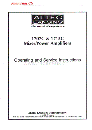 AltecLansing-1707C-pwr-sm维修电路图 手册.pdf