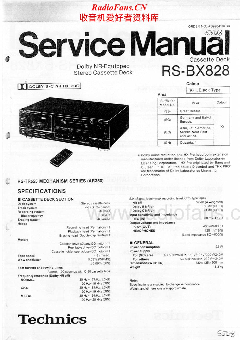 Technics-RSBX-828-Service-Manual电路原理图.pdf_第1页