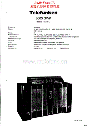 Telefunken-8000-GWK-Schematic电路原理图.pdf