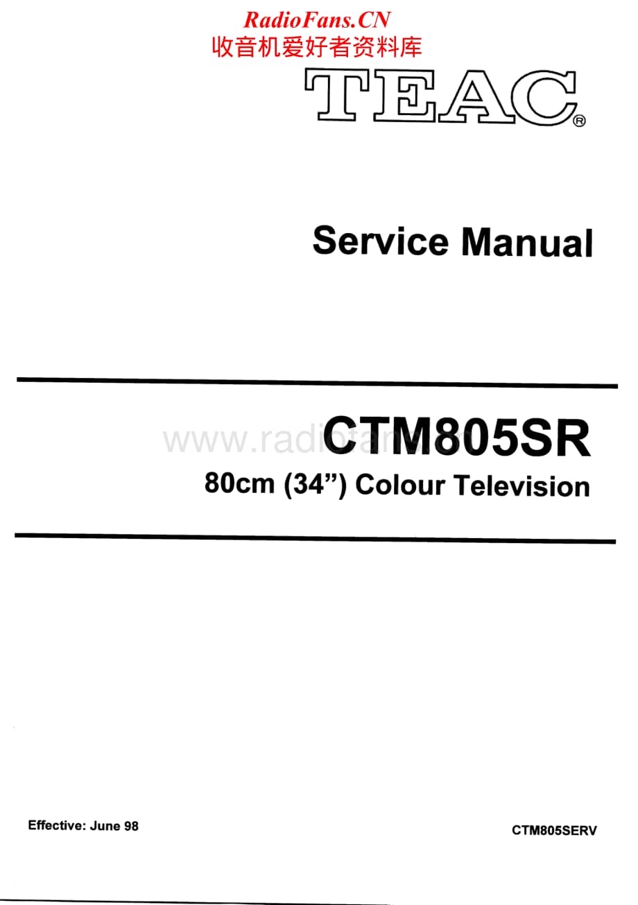 Teac-CT-M805-SR-Service-Manual电路原理图.pdf_第1页