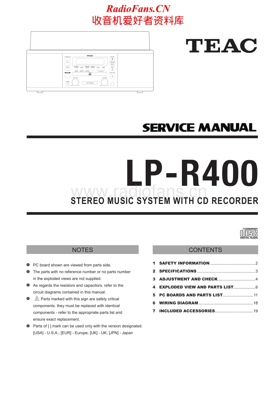 Teac-LP-R400-Service-Manual电路原理图.pdf_第1页