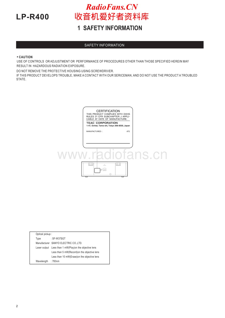 Teac-LP-R400-Service-Manual电路原理图.pdf_第2页