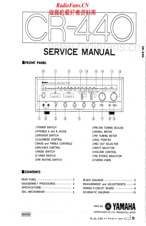 Yamaha-CR-440-Service-Manual电路原理图.pdf