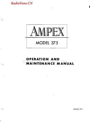 Ampex-375-tape-sch维修电路图 手册.pdf