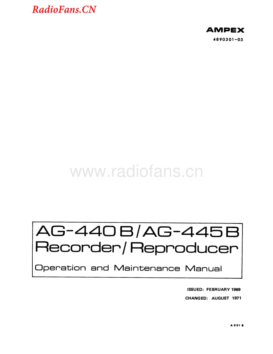 Ampex-AG440B-tape-sch维修电路图 手册.pdf_第1页