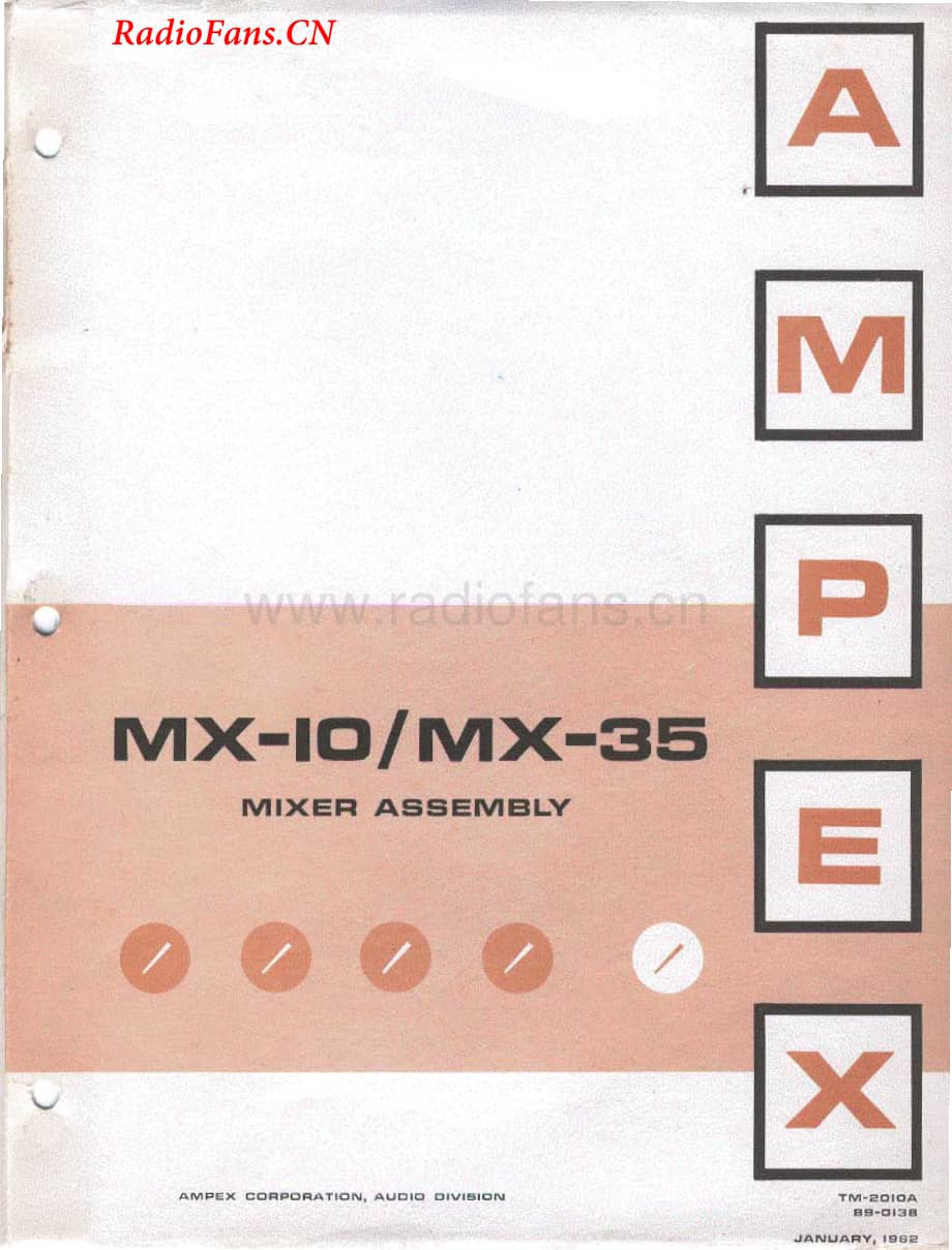 Ampex-MX10-mix-sm维修电路图 手册.pdf_第1页