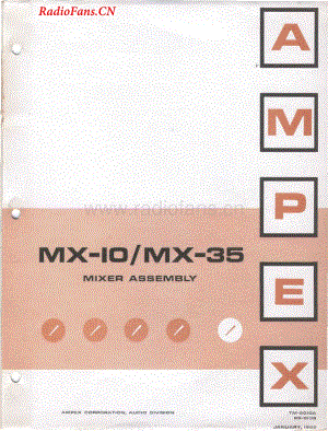 Ampex-MX10-mix-sm维修电路图 手册.pdf