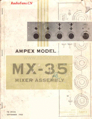 Ampex-MX35-mix-sm2维修电路图 手册.pdf
