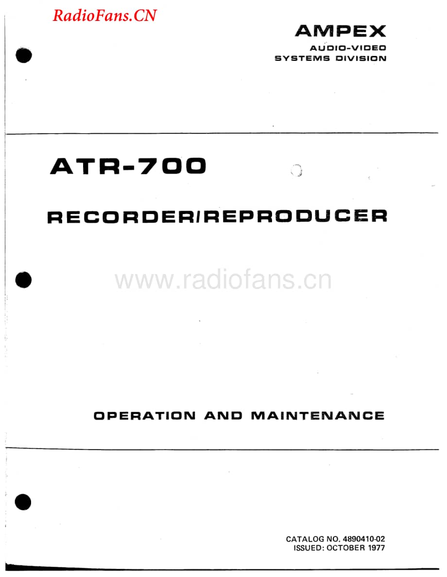 Ampex-ATR700-tape-sm维修电路图 手册.pdf_第1页